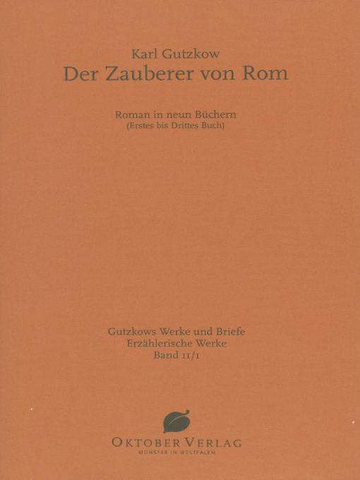 Title details for Der Zauberer von Rom Band 1 by Karl Gutzkow - Available